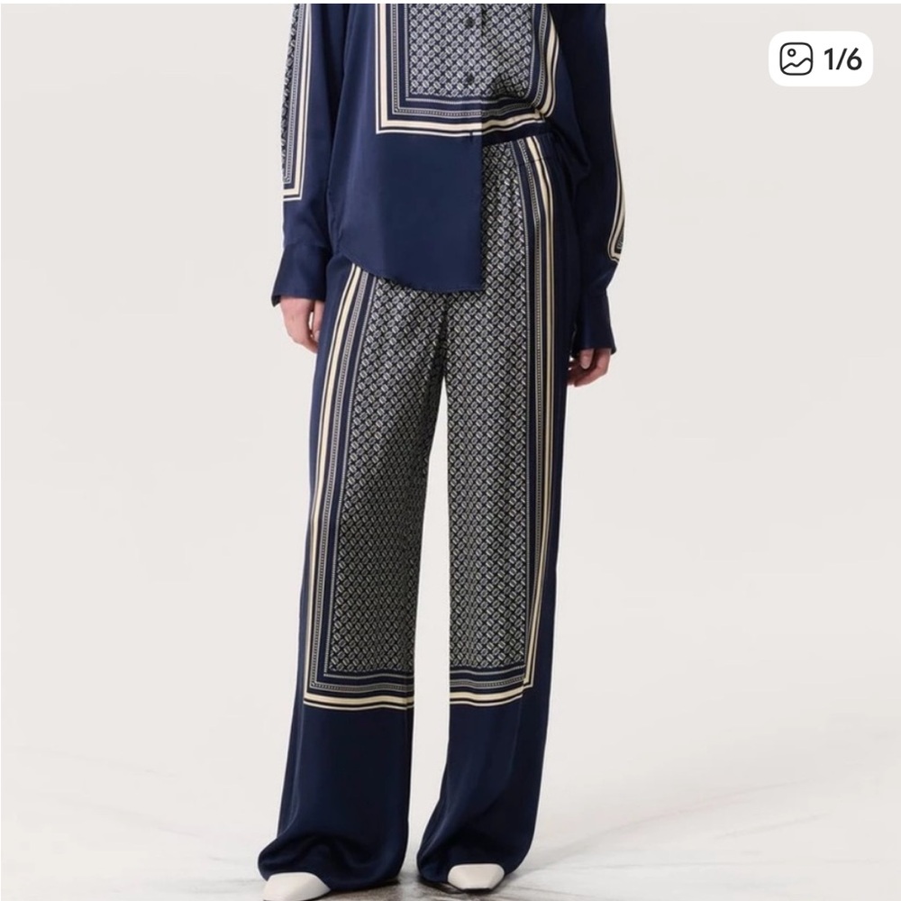 Rag & bone Olive Scarf Printer Pull On Pants
